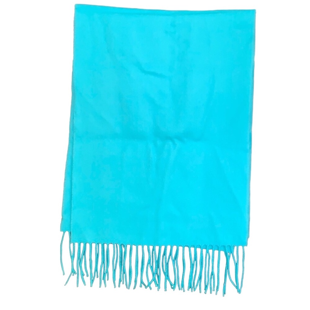 D & Y Aqua Fringe Scarf